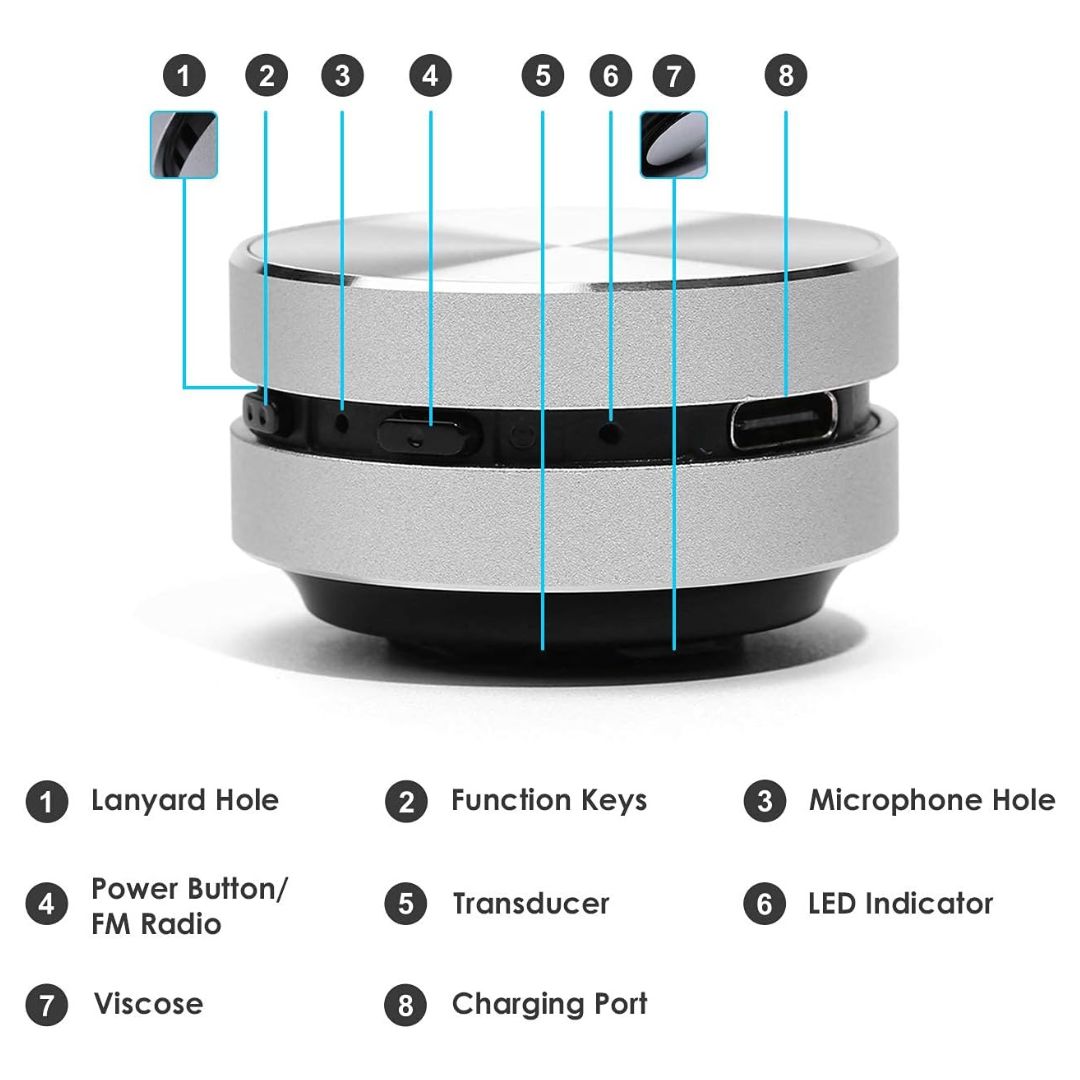 Mini Bluetooth Speaker Magnet